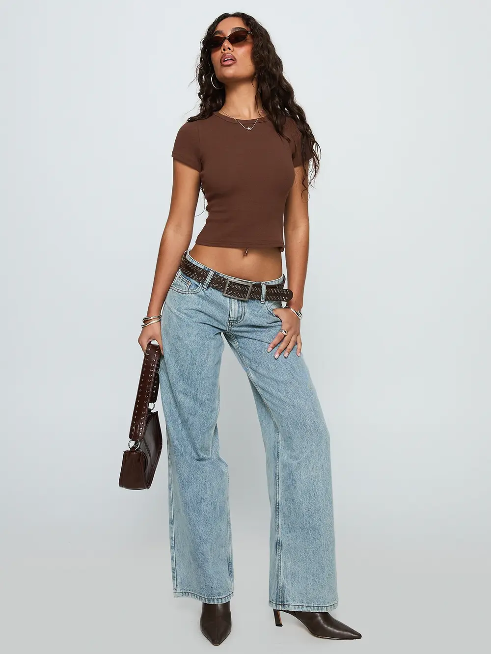 Ellanor Low Rise Straight Leg Light Blue