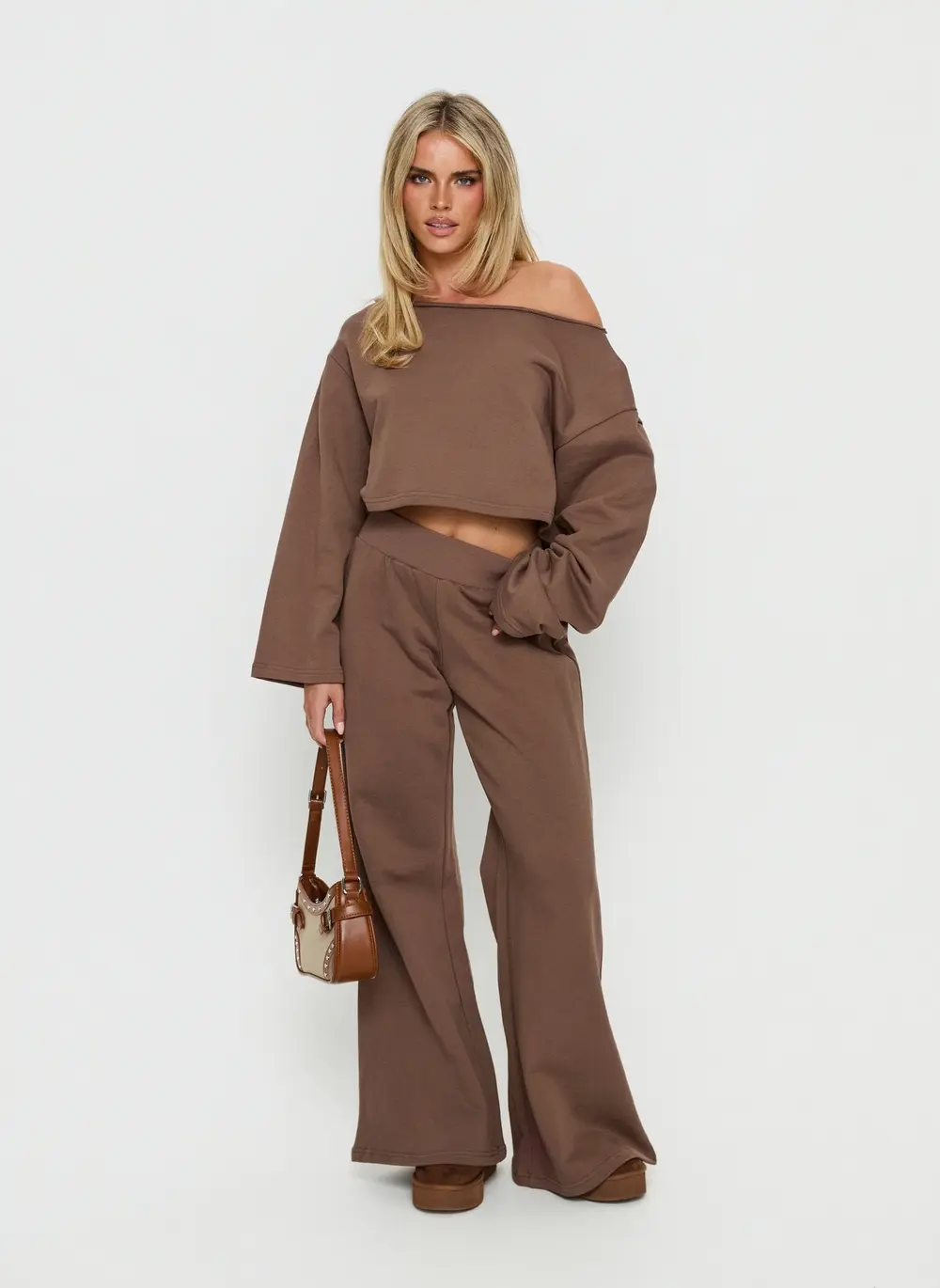 Peaks Flared Track Pants Cocoa