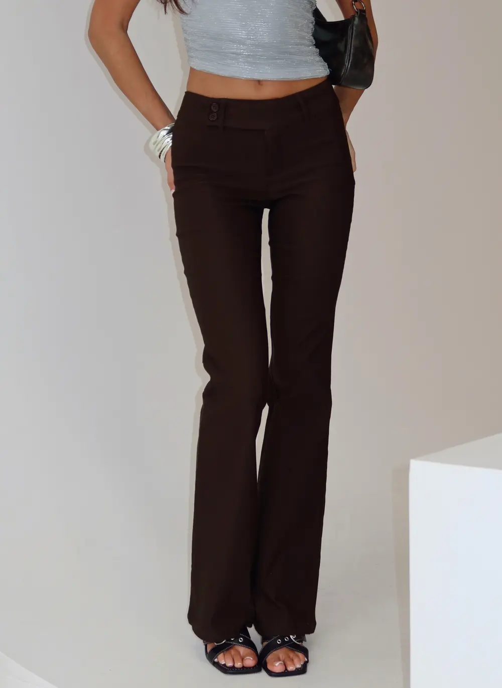 Kinkirk Flared Pants Chocolate Tall