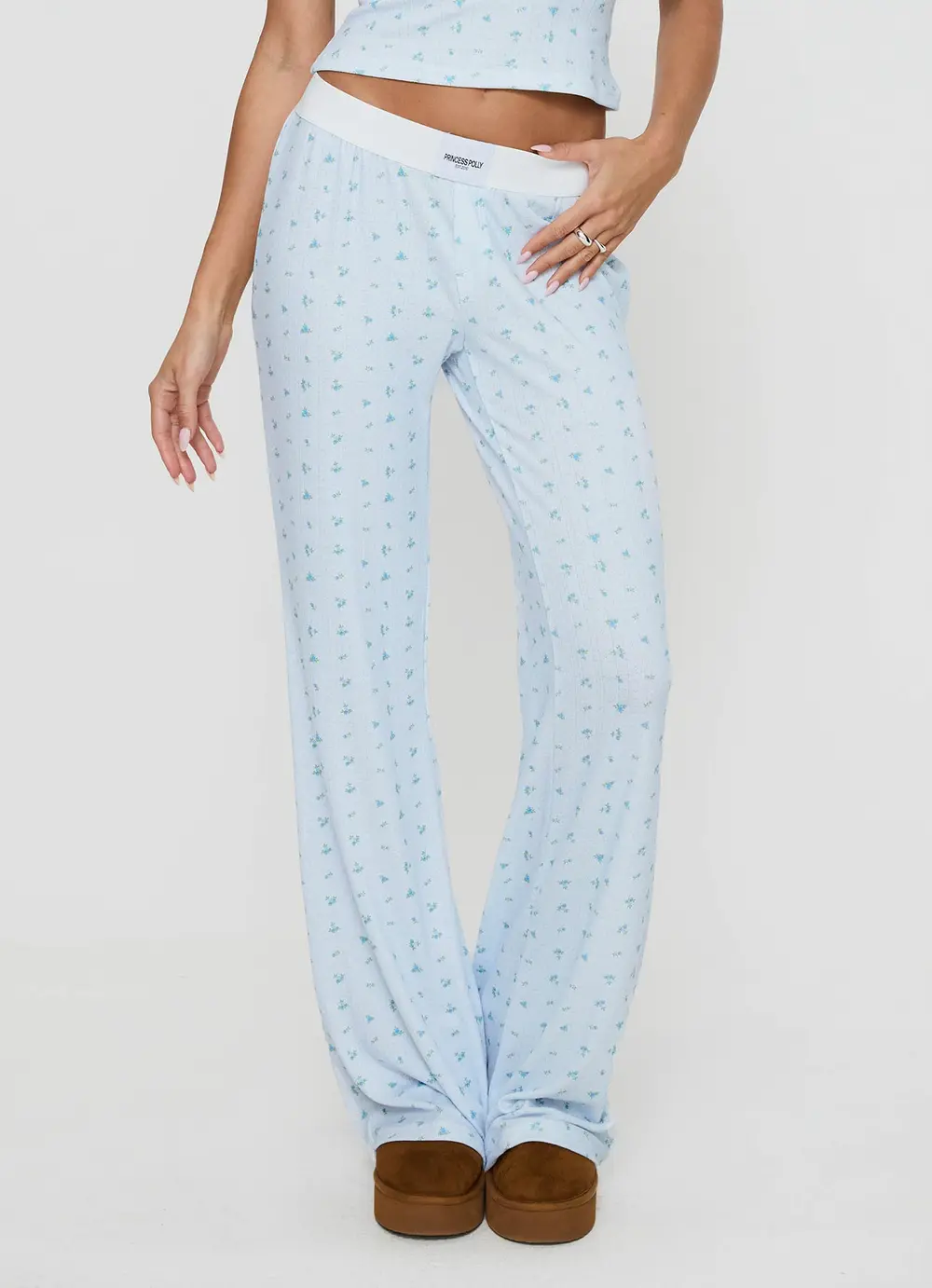 Lullabies Pointelle Sleep Pant Blue