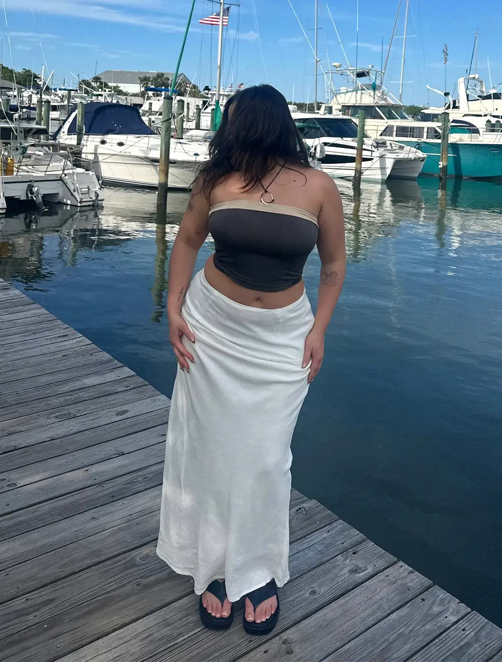 Jodie Maxi Skirt White