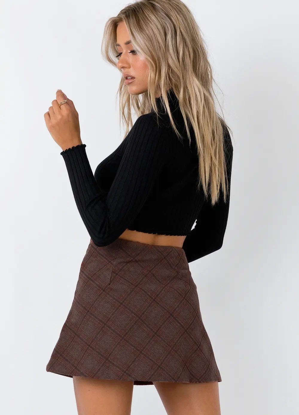 Fike Mini Skirt Brown