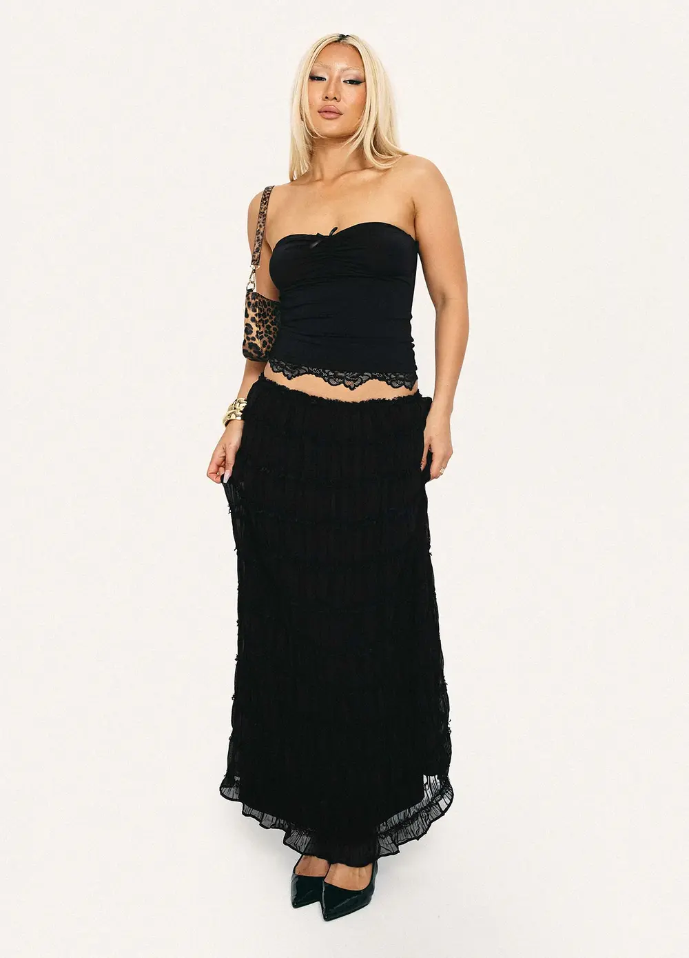 Estefania Maxi Skirt Black