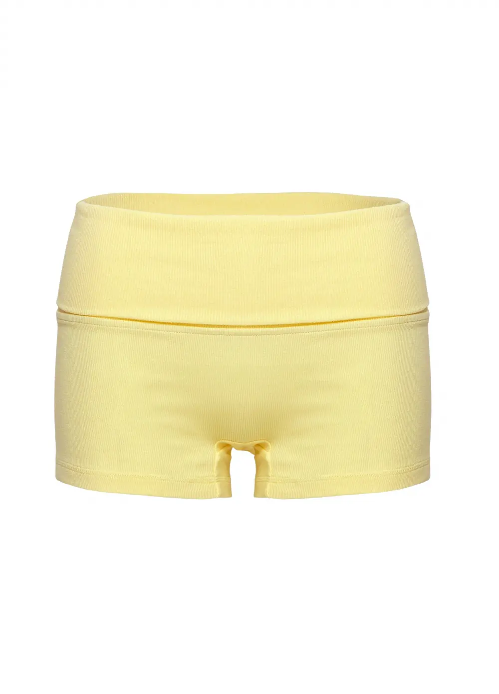 Baseline Low Rise Rib Shorts Yellow