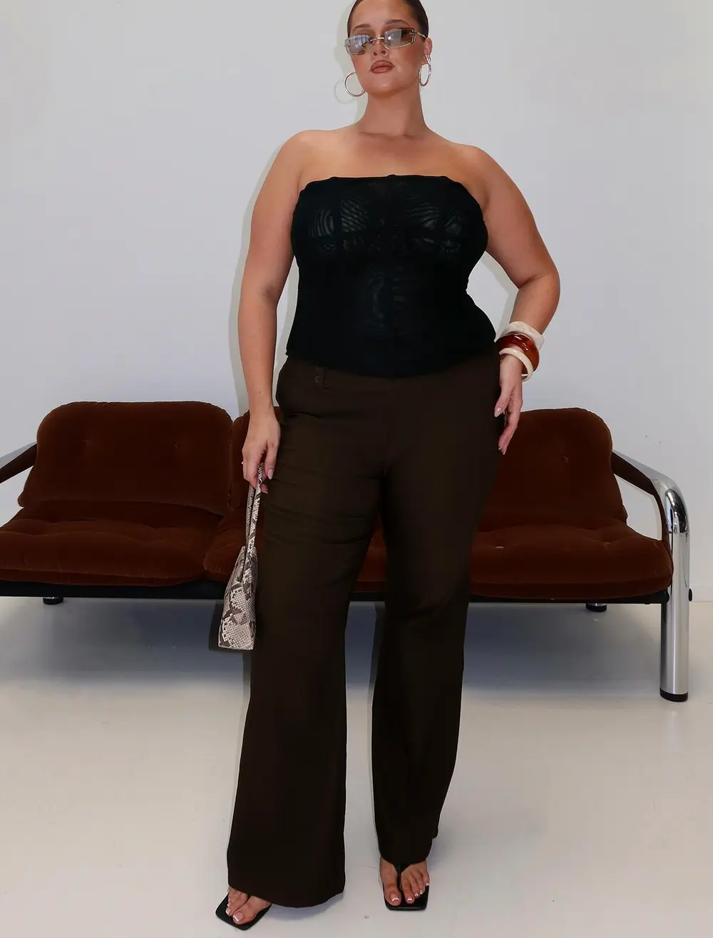 Kinkirk Flared Pants Chocolate Curve