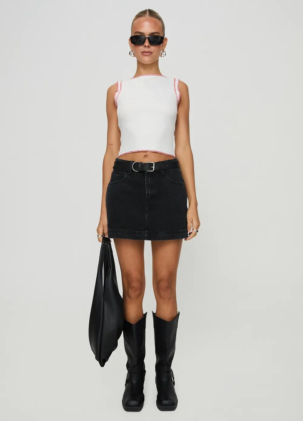 Gazelle Denim Skort Washed Black