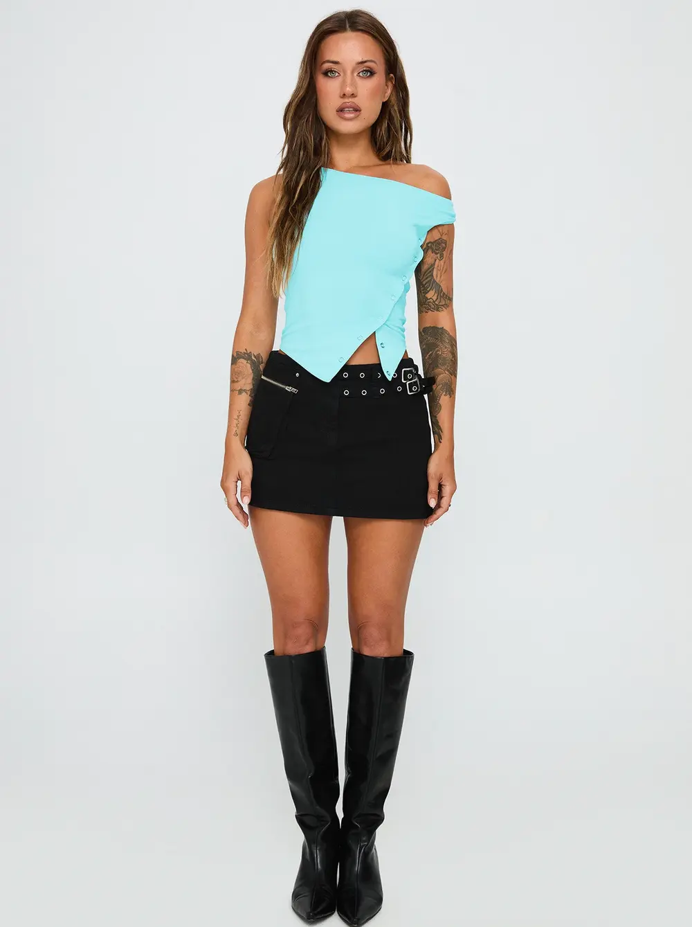 Paltrow Cargo Mini Skort Washed Black