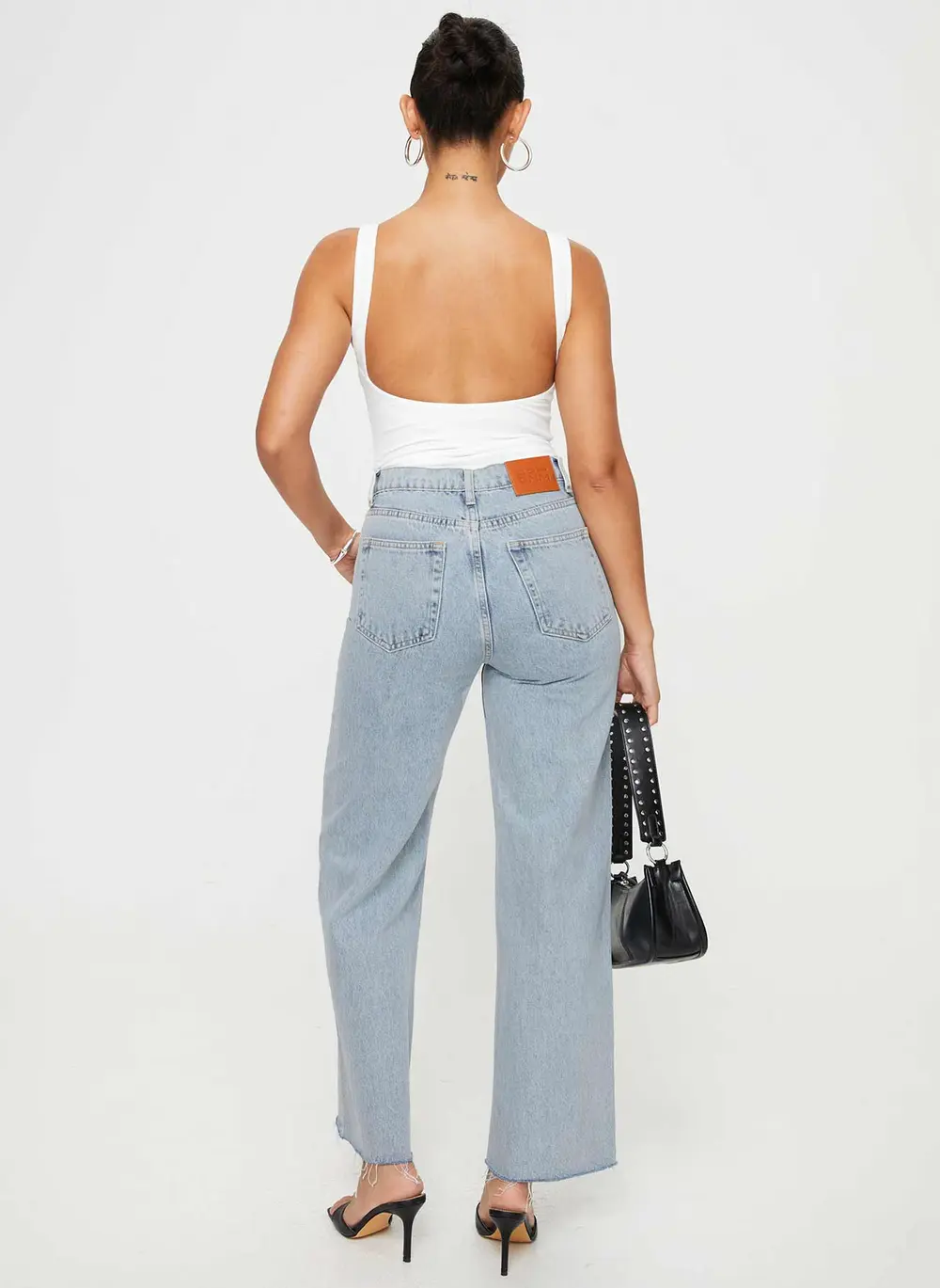 Fawcett High Rise Straight Leg Jeans Light Blue Wash