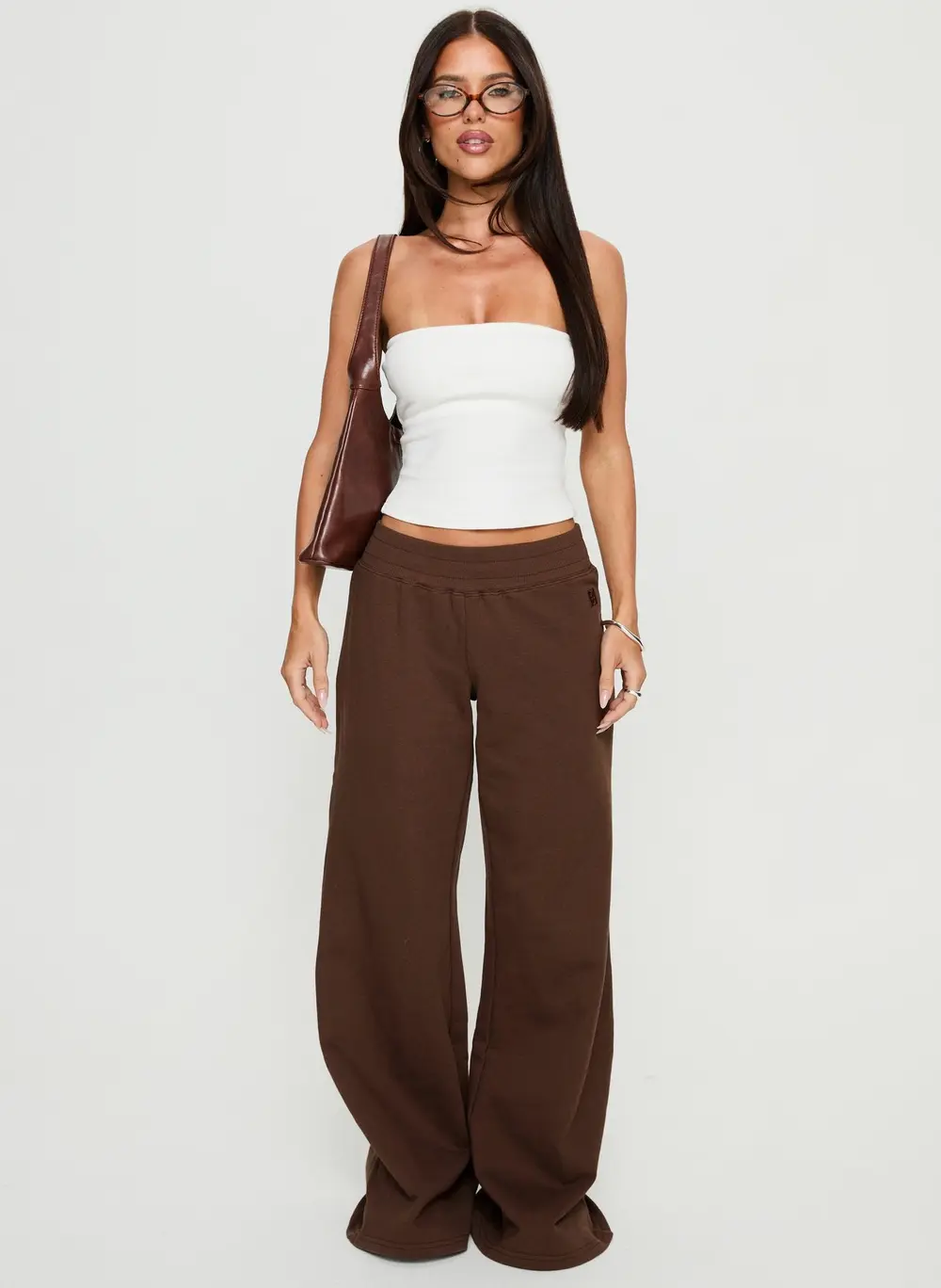 Summits Flared Track Pants Chocolate