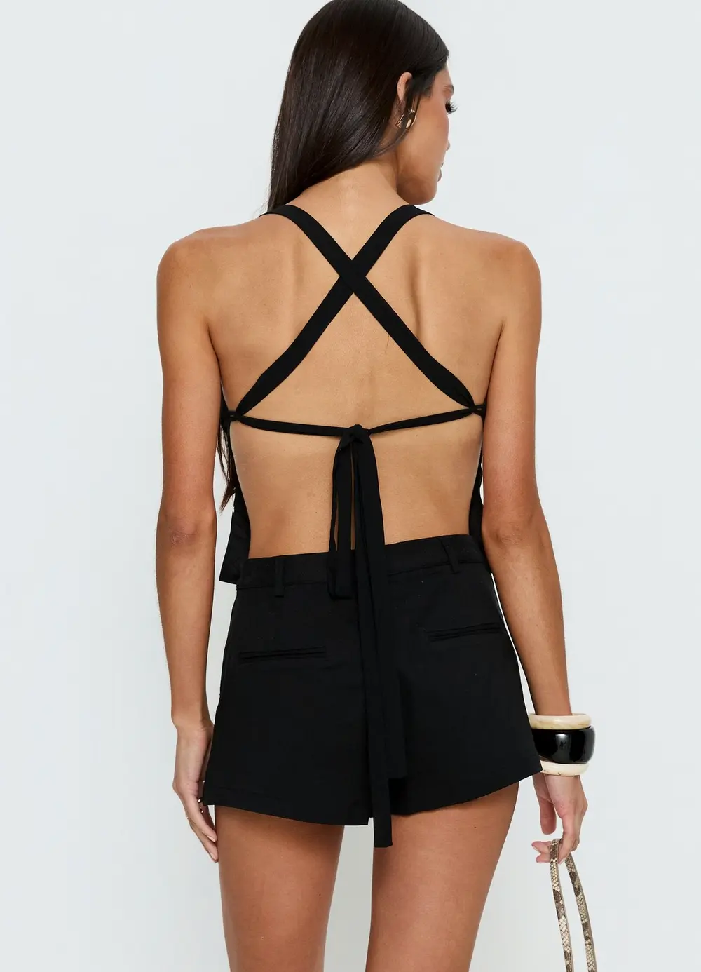 Amzie Tailored Mini Shorts Black