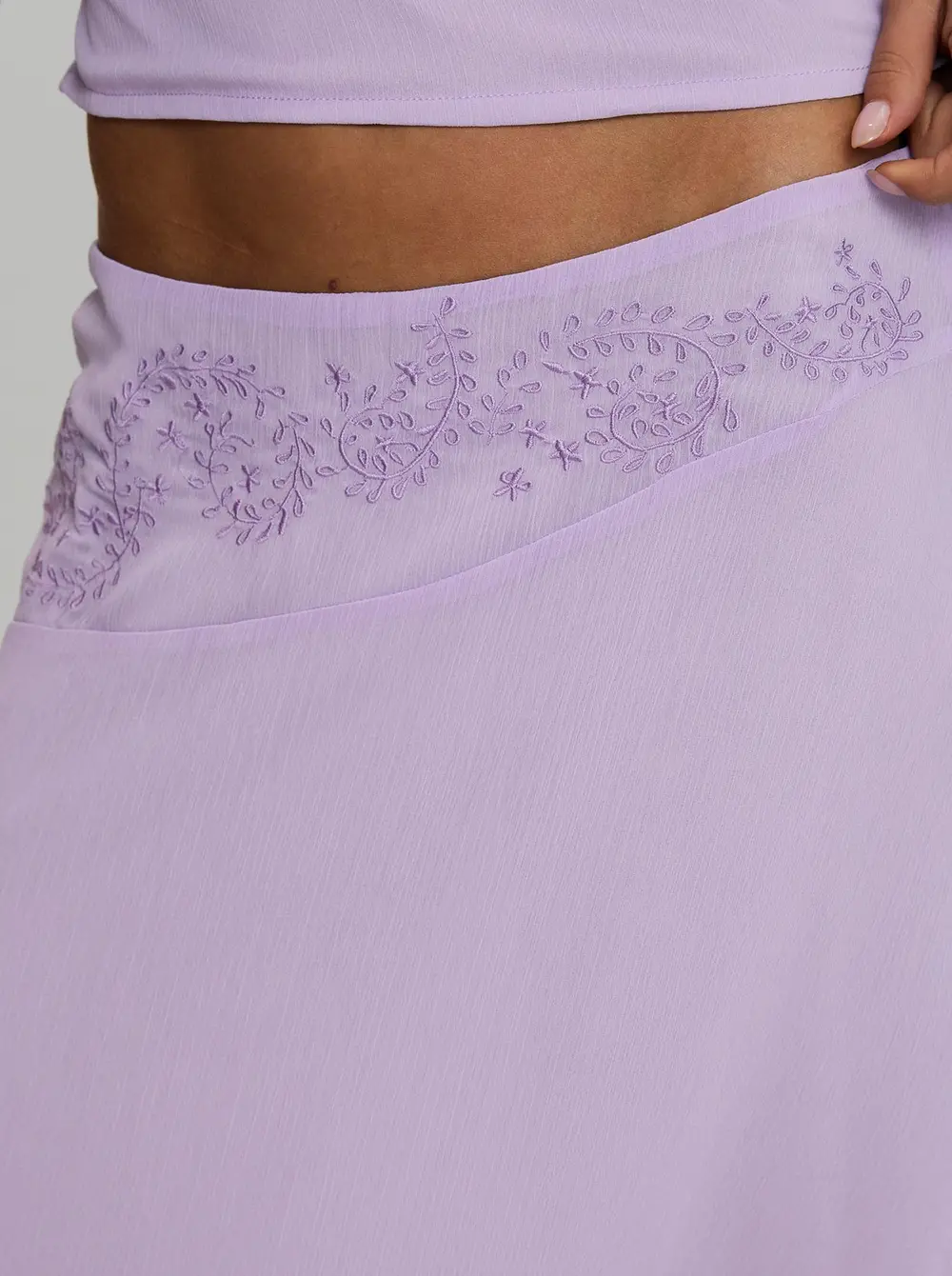 Pappilion Asymmetrical Skirt Lilac