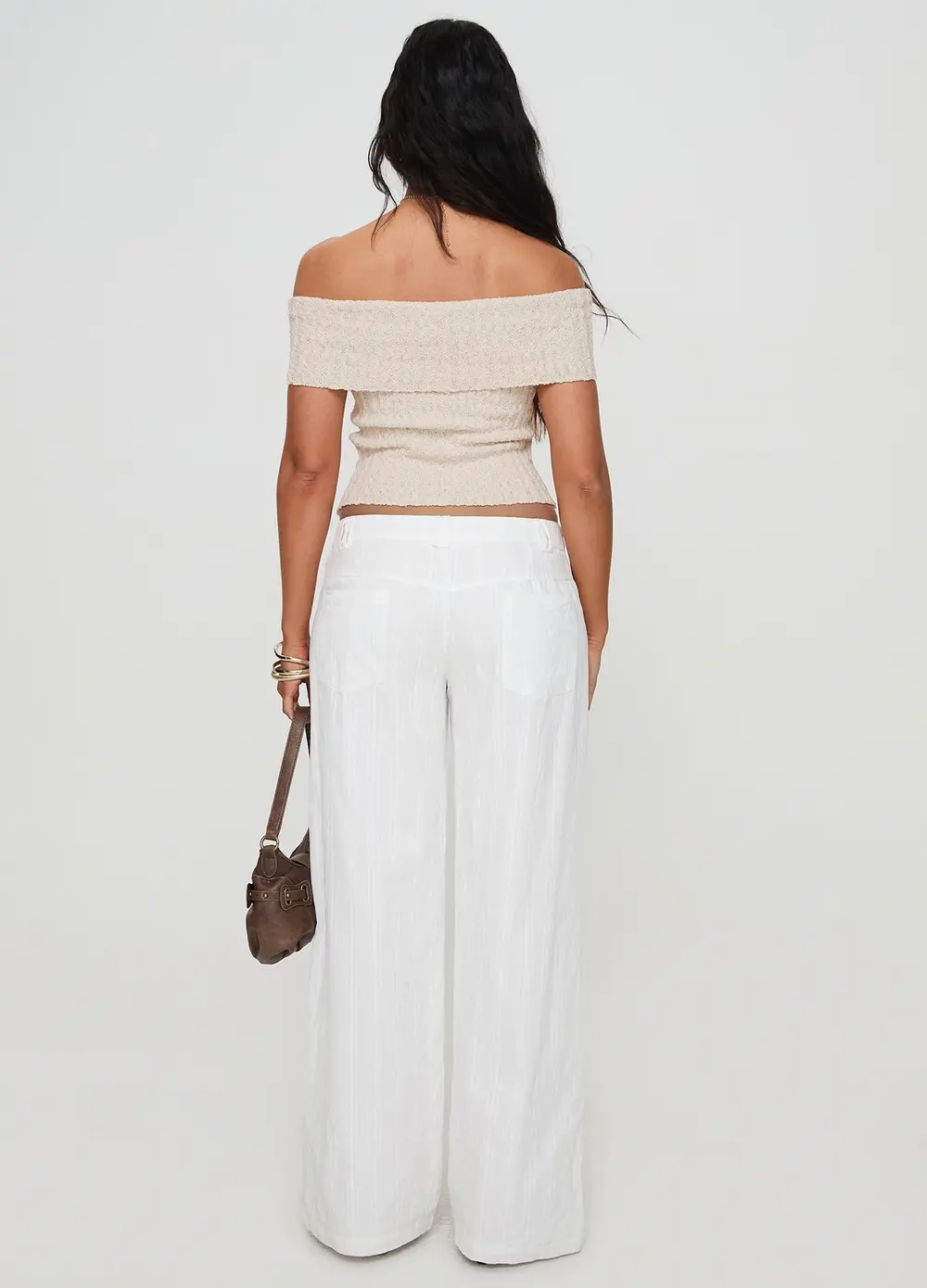 Vendi Low Rise Pant White