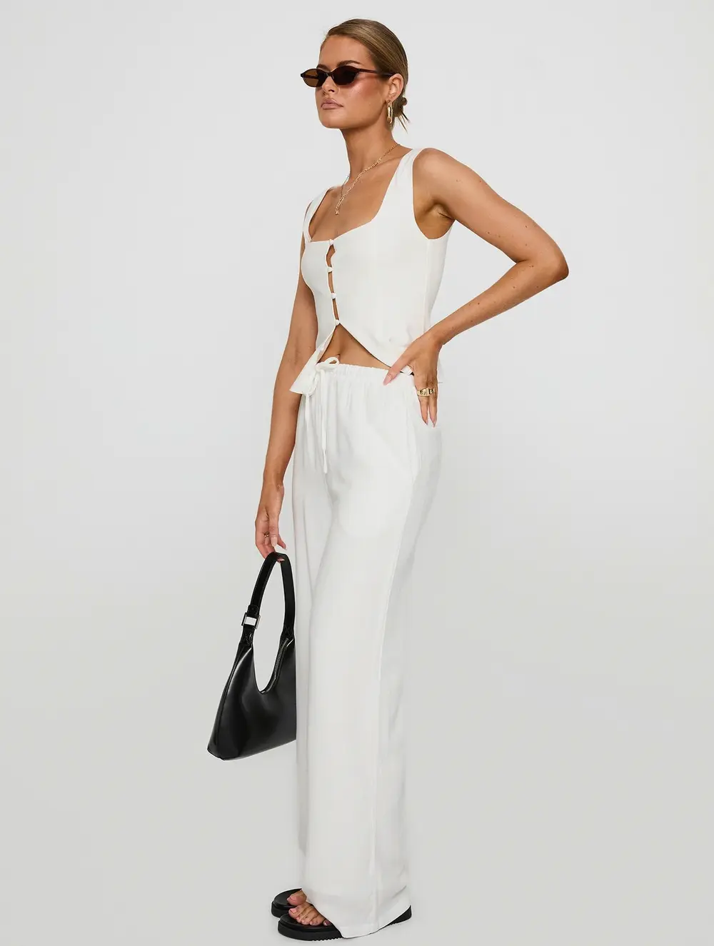 Parklea Linen Blend Pants White