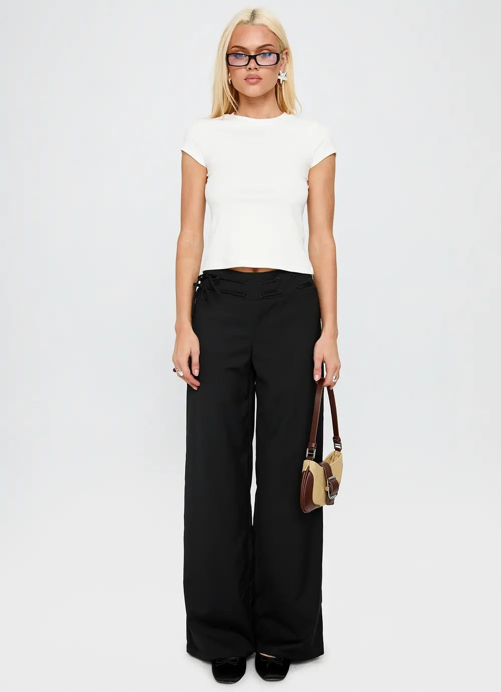 Just Have Fun Wide Leg Pant Black