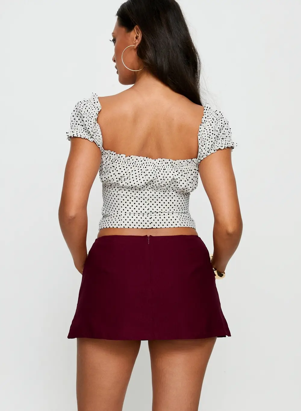 Can't Sleep Skort Burgundy