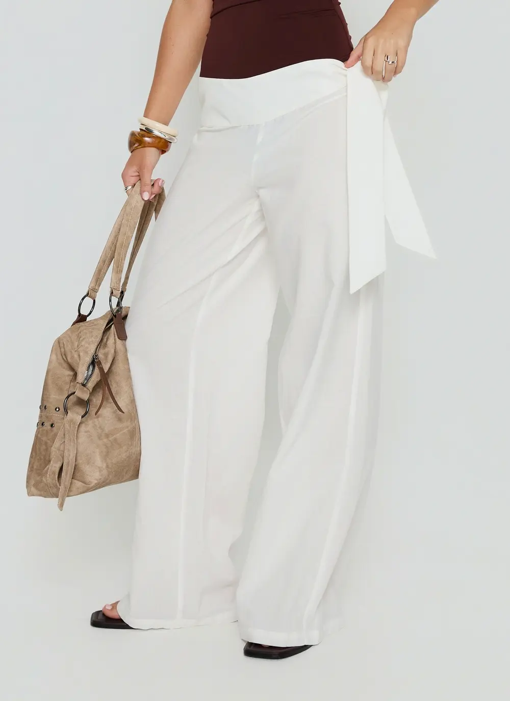 Wave Dancer Tie Pant White