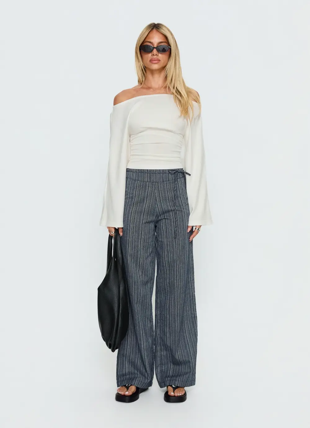 Rush Hours Tie Up Pants Navy