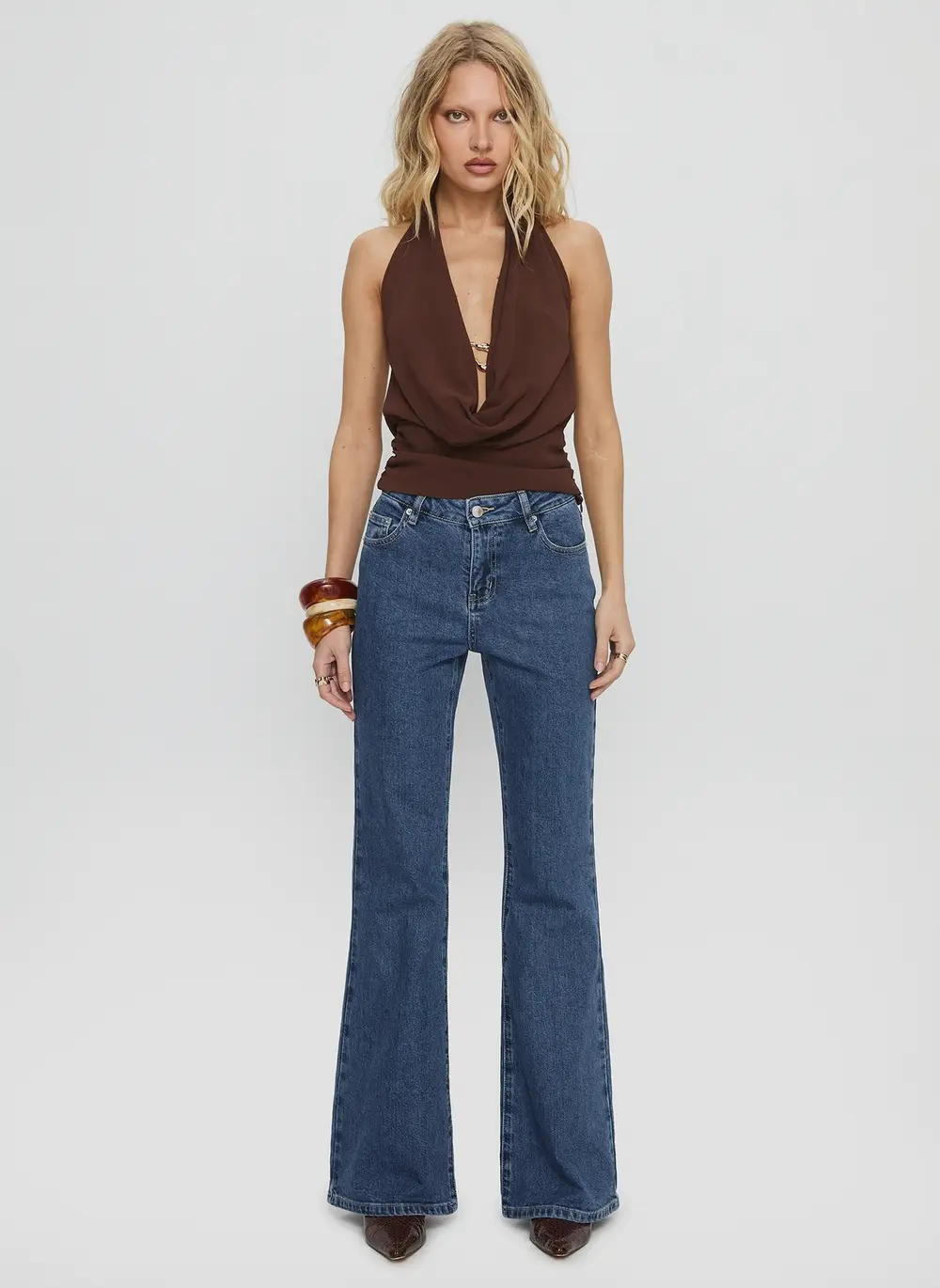 Magic Mirror Mid Rise Bootleg Jeans Mid Blue Wash