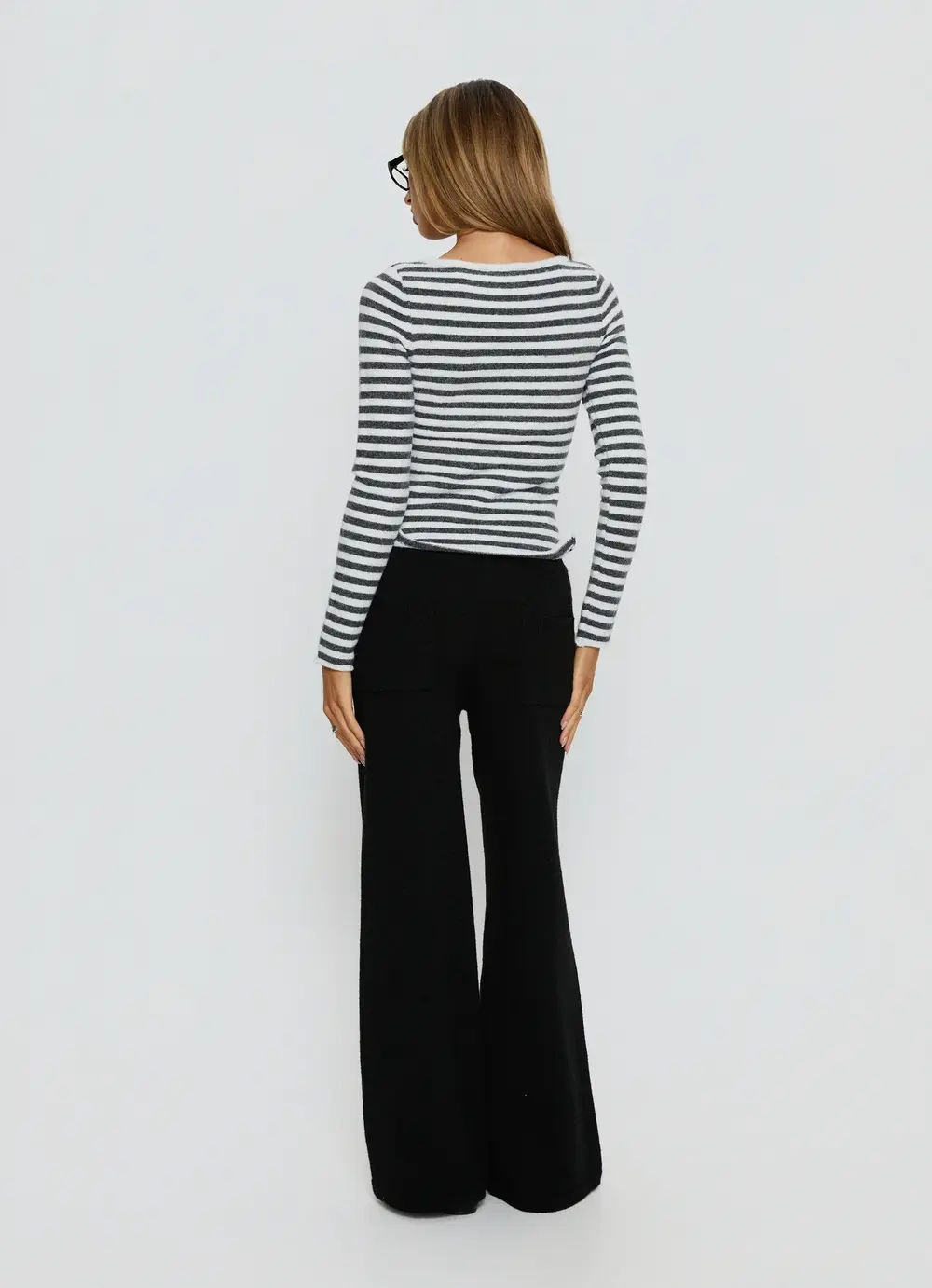 Bekki Wide Leg Knit Pant Black