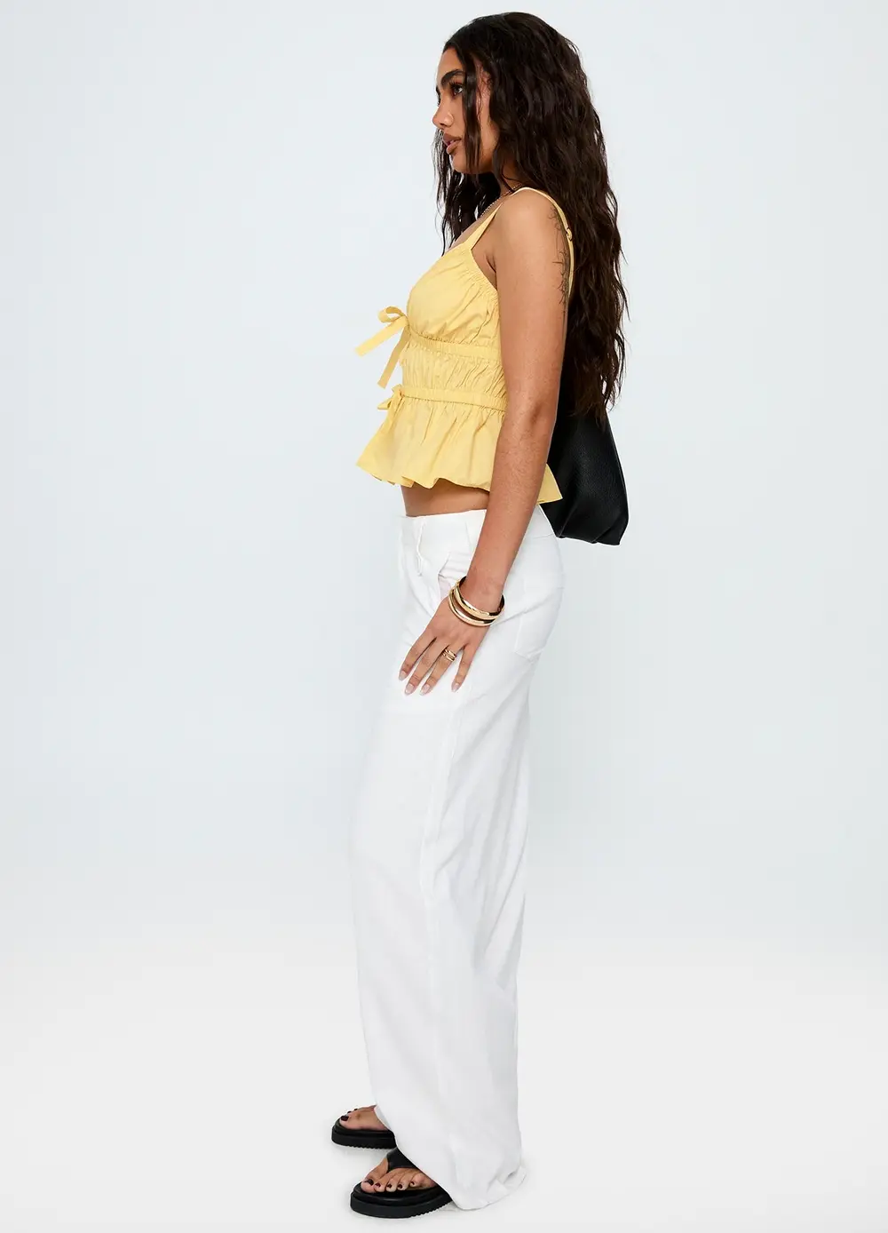 Pedra Wide Leg Pant White