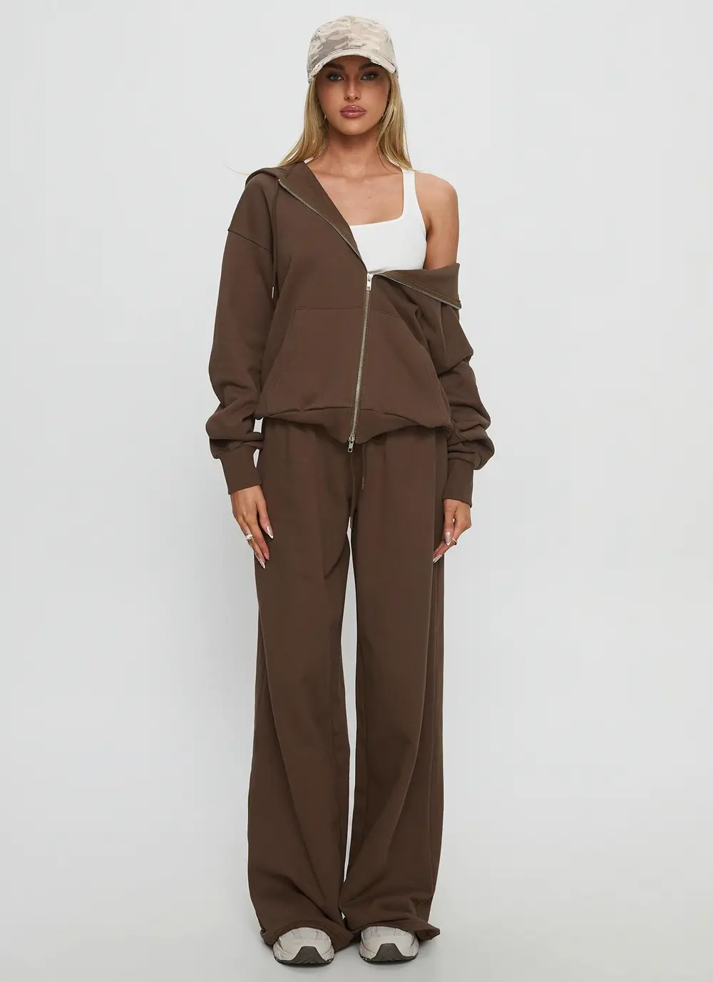 All Day Straight Leg Sweatpants Chocolate Brown