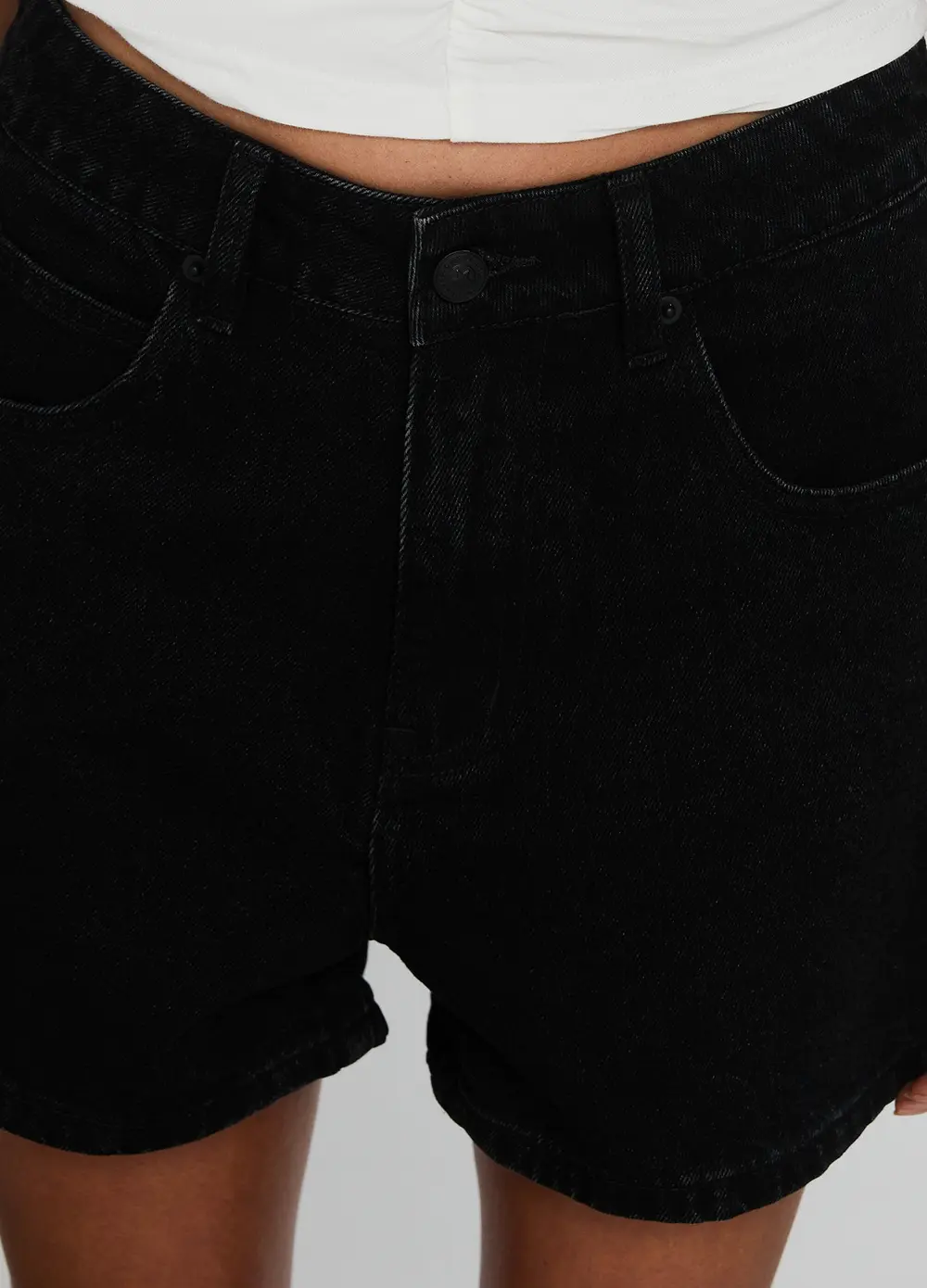 Tropicana Denim Shorts Washed Black