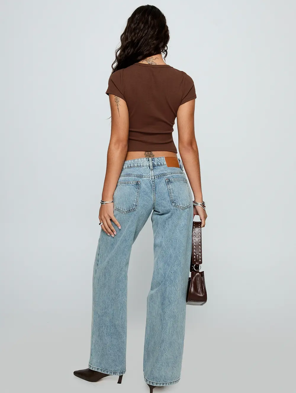 Ellanor Low Rise Straight Leg Light Blue