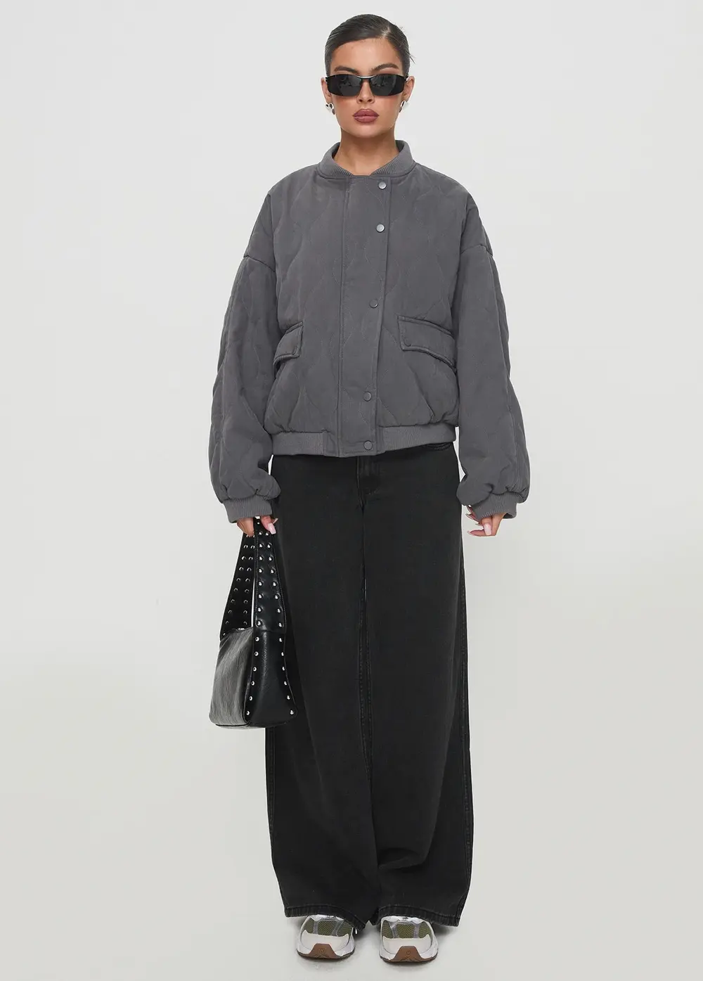 Stick Season Quilted Jacket Grey