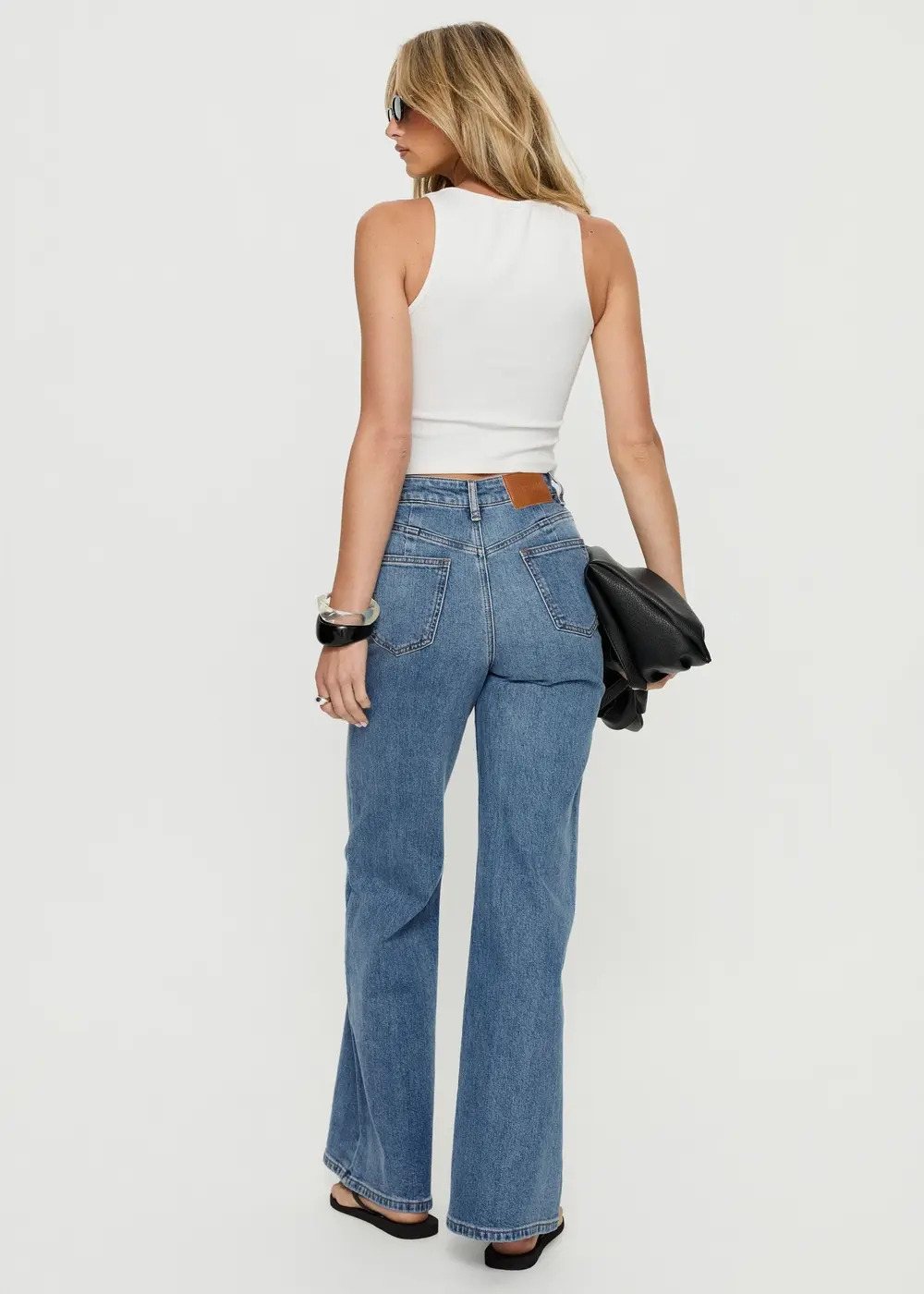 Thearlie High Rise Flared Jeans Mid Blue Wash