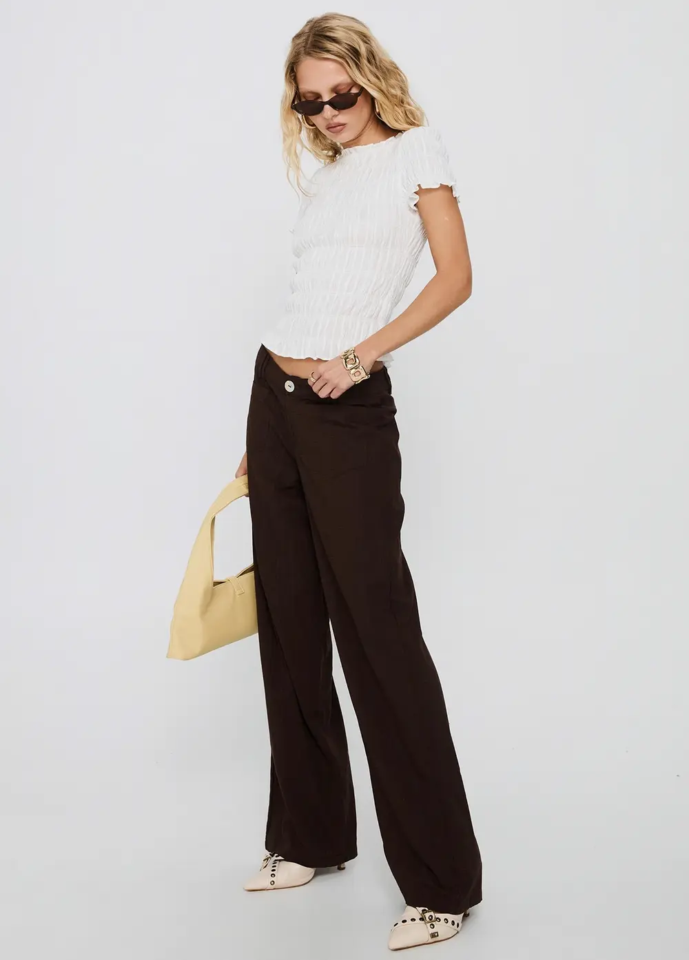 Vendi Low Rise Pant Chocolate