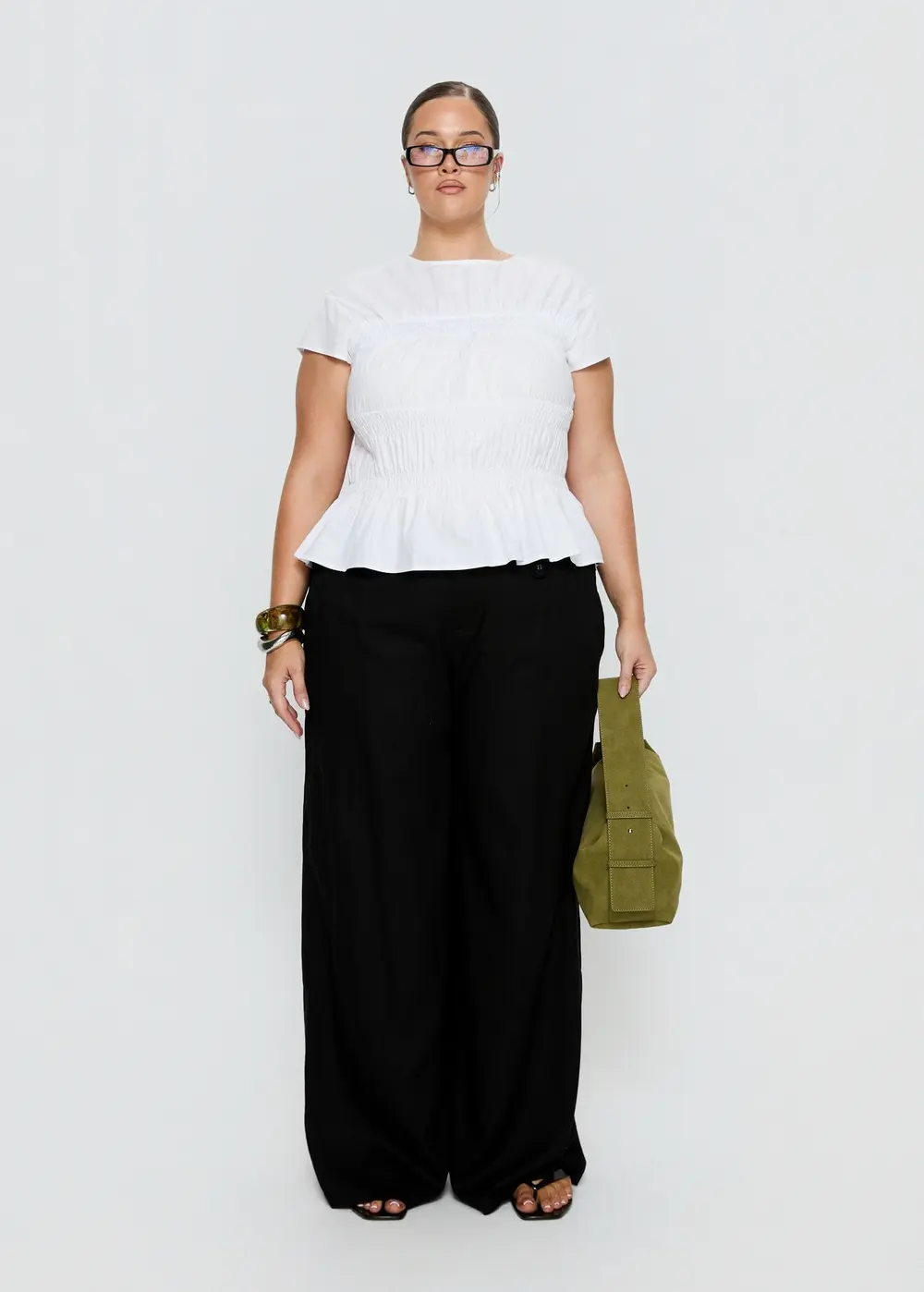 Pedra Wide Leg Pant Black Curve