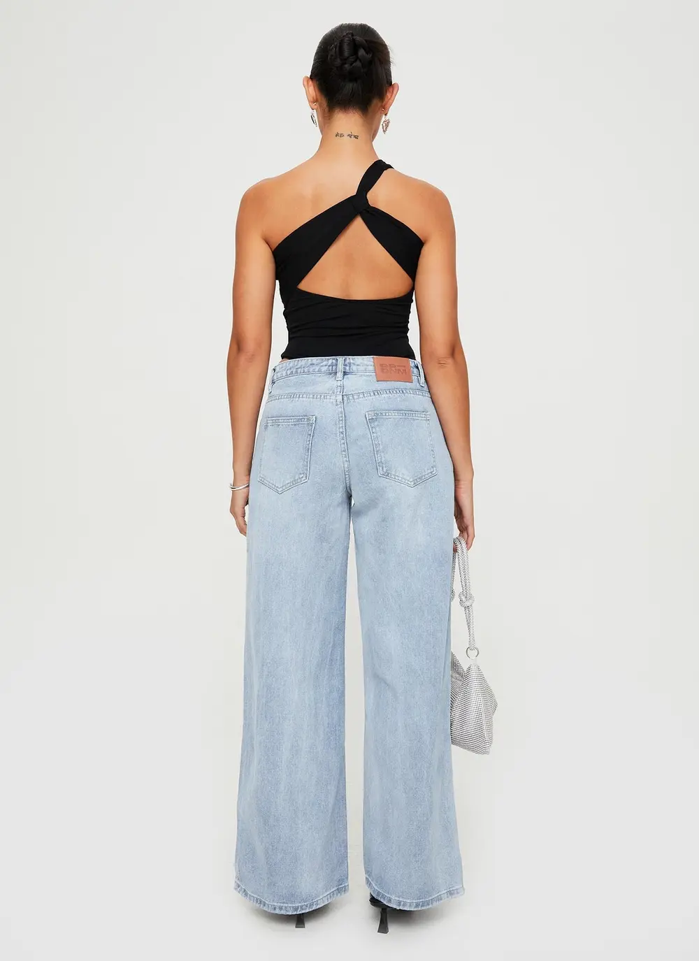 Ramos Low Rise Wide Leg Jeans Light Blue Wash Petite