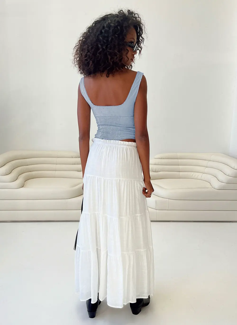 Mya Maxi Skirt White