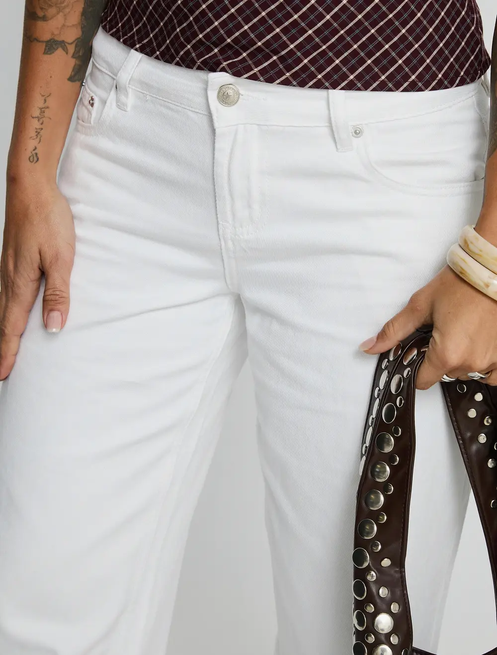Sabryna Low Rise Straight Leg Jeans White