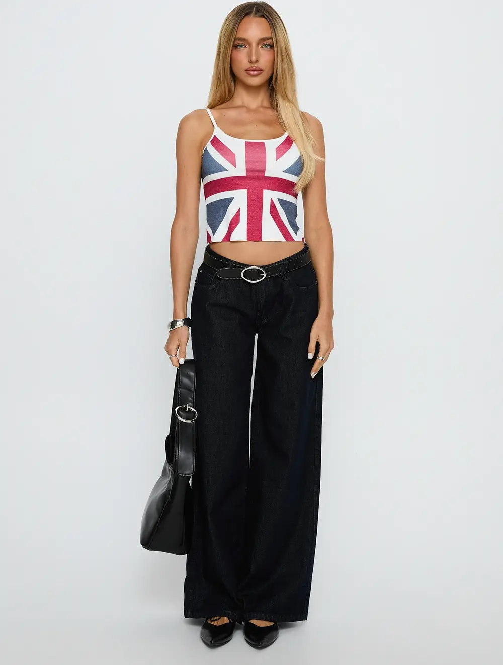 Ramos Low Rise Wide Leg Jeans Raw Indigo Blue