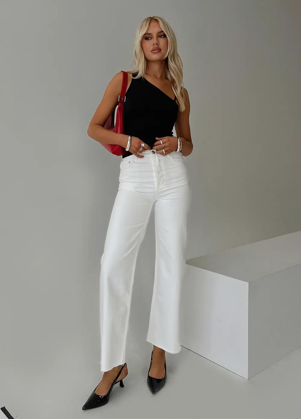 Fawcett High Rise Straight Leg Jeans White