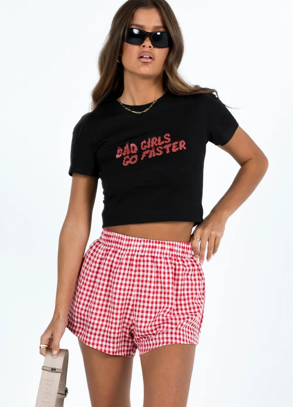 Beach House Shorts Red / White Gingham
