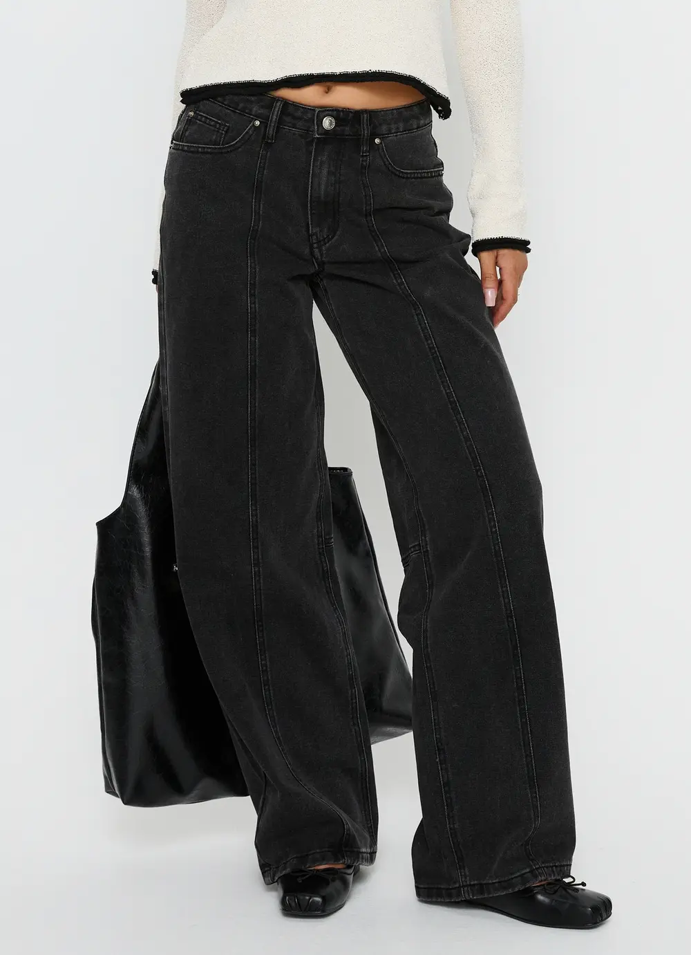 Lando Low Rise Straight Leg Jeans Washed Black