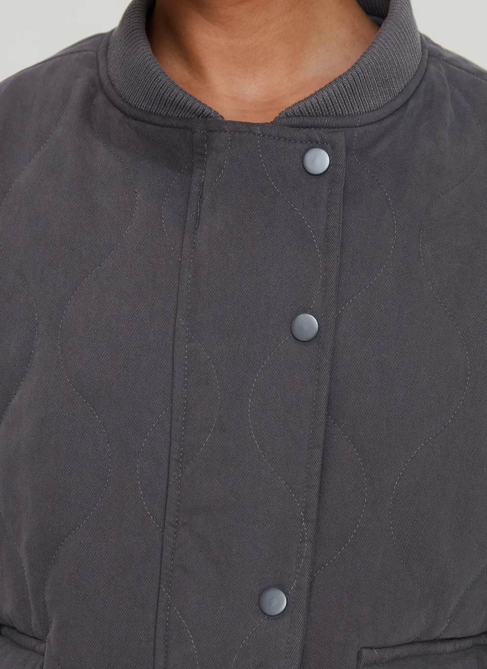 Stick Season Quilted Jacket Grey