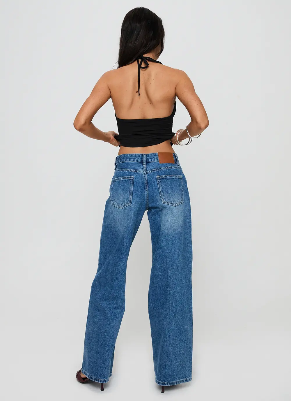 Serenitia Mid Rise Relaxed Jeans Mid Blue Wash Petite