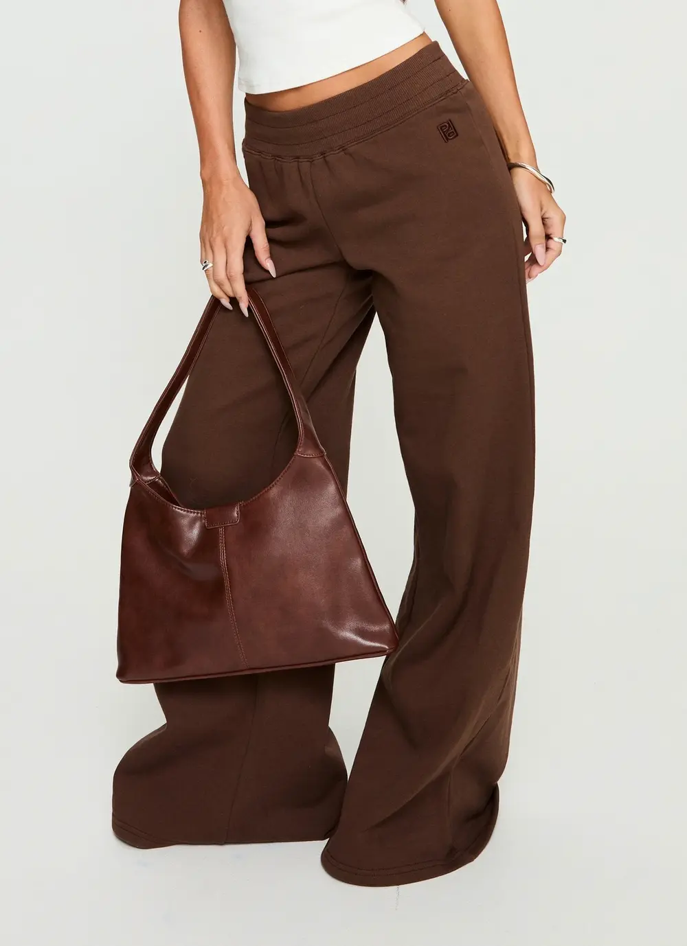 Summits Flared Track Pants Chocolate