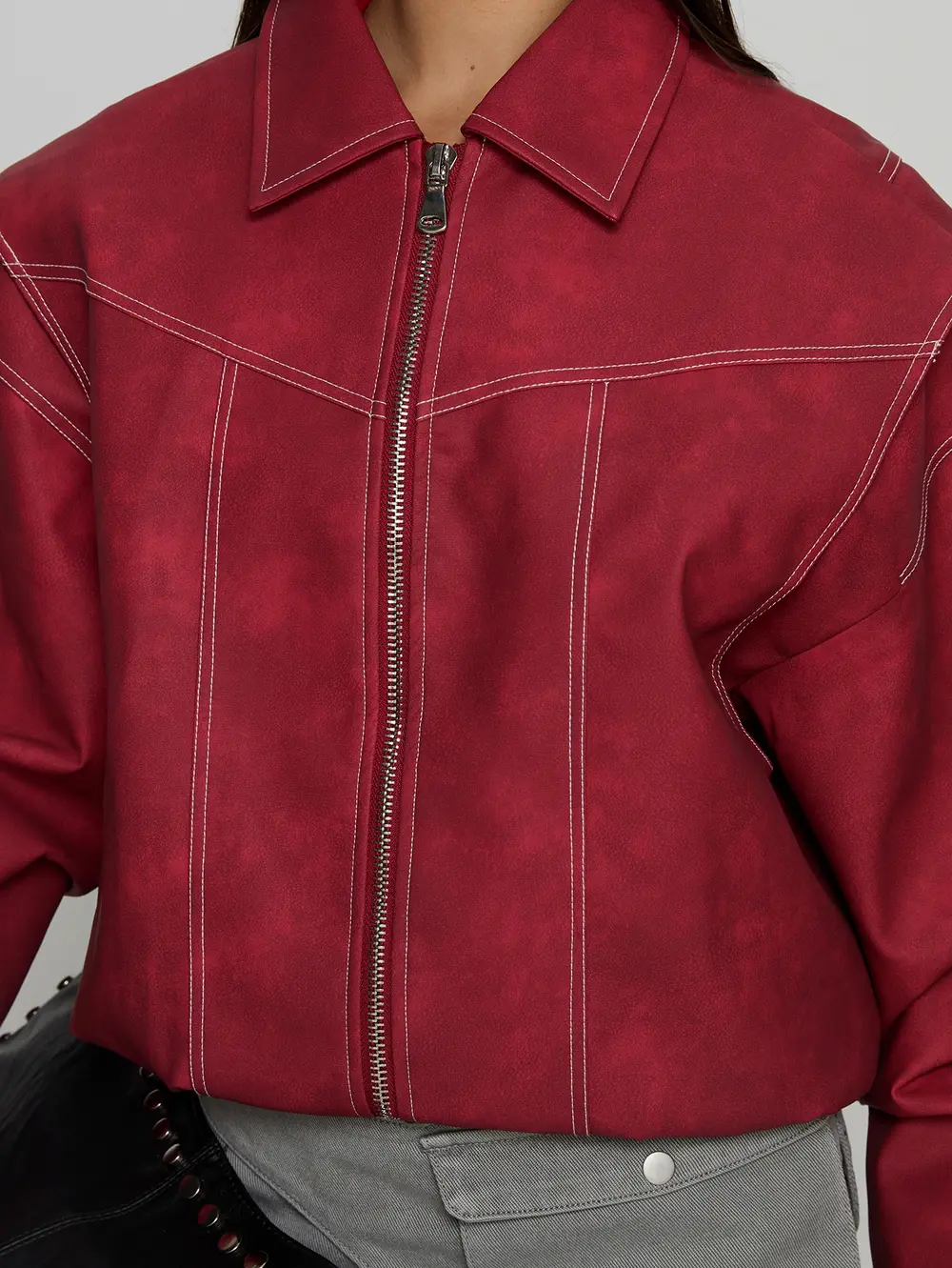 Vista Bomber Jacket Crimson