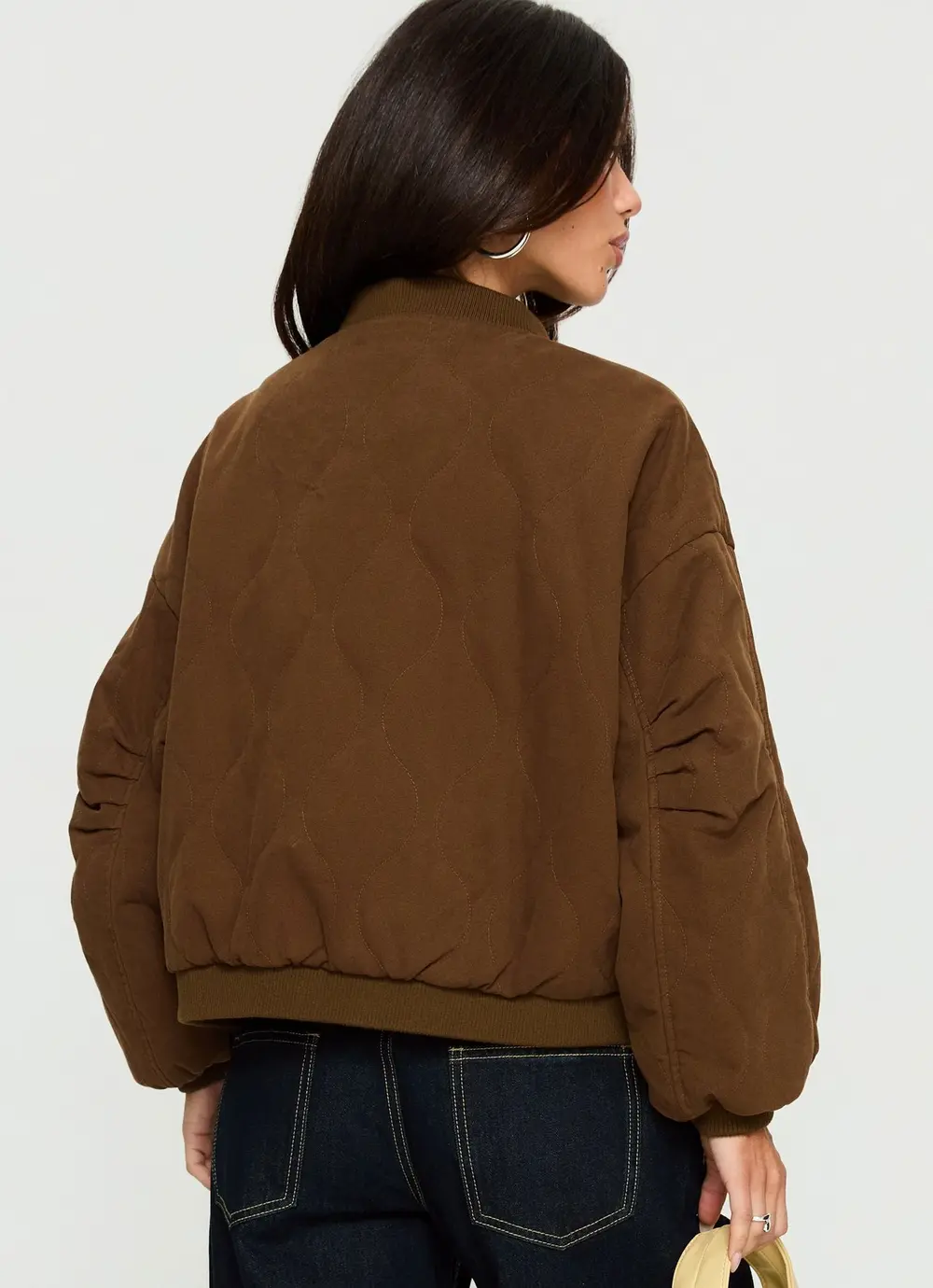 Stick Season Quilted Jacket Brown