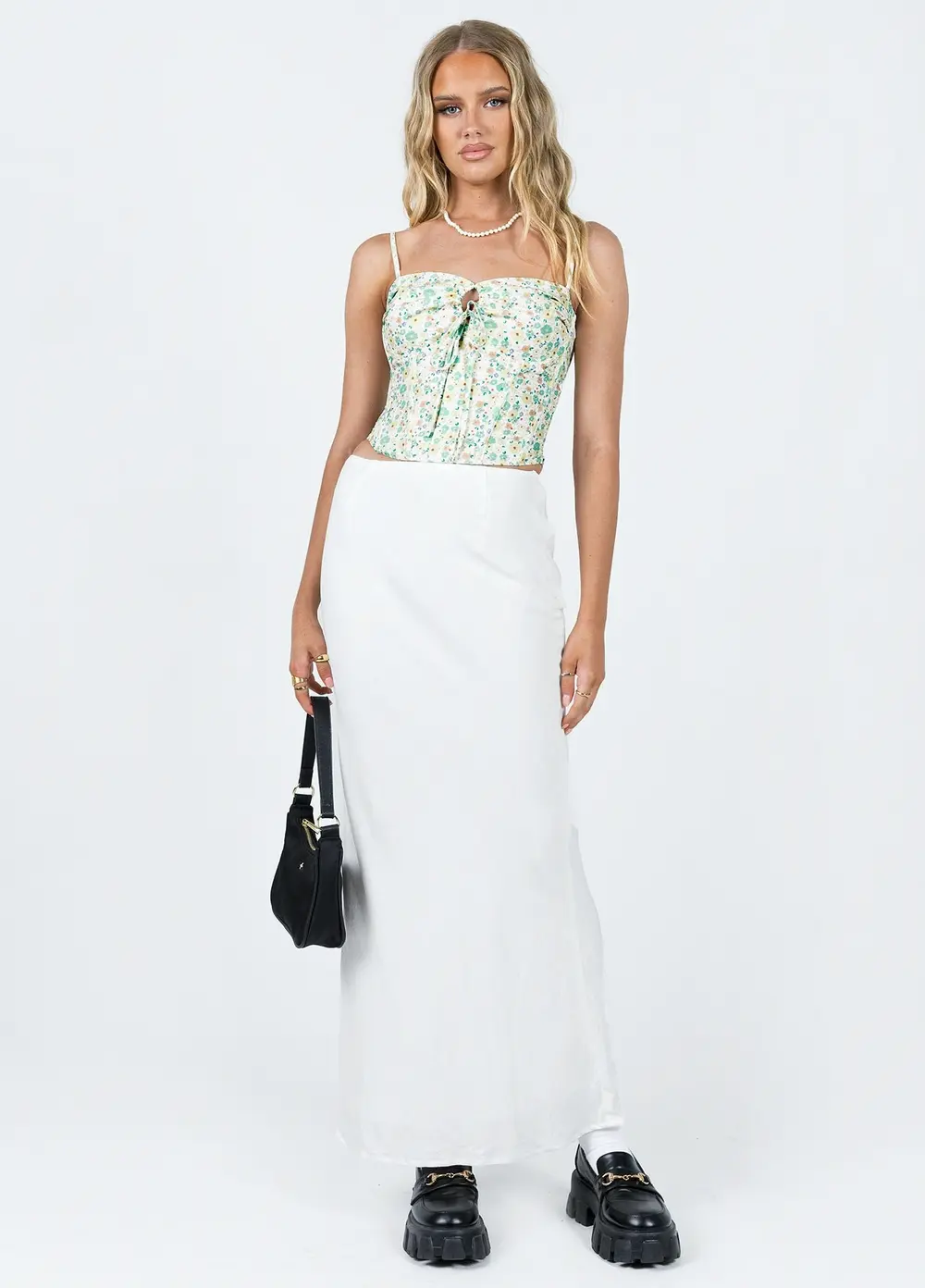 Jodie Maxi Skirt White