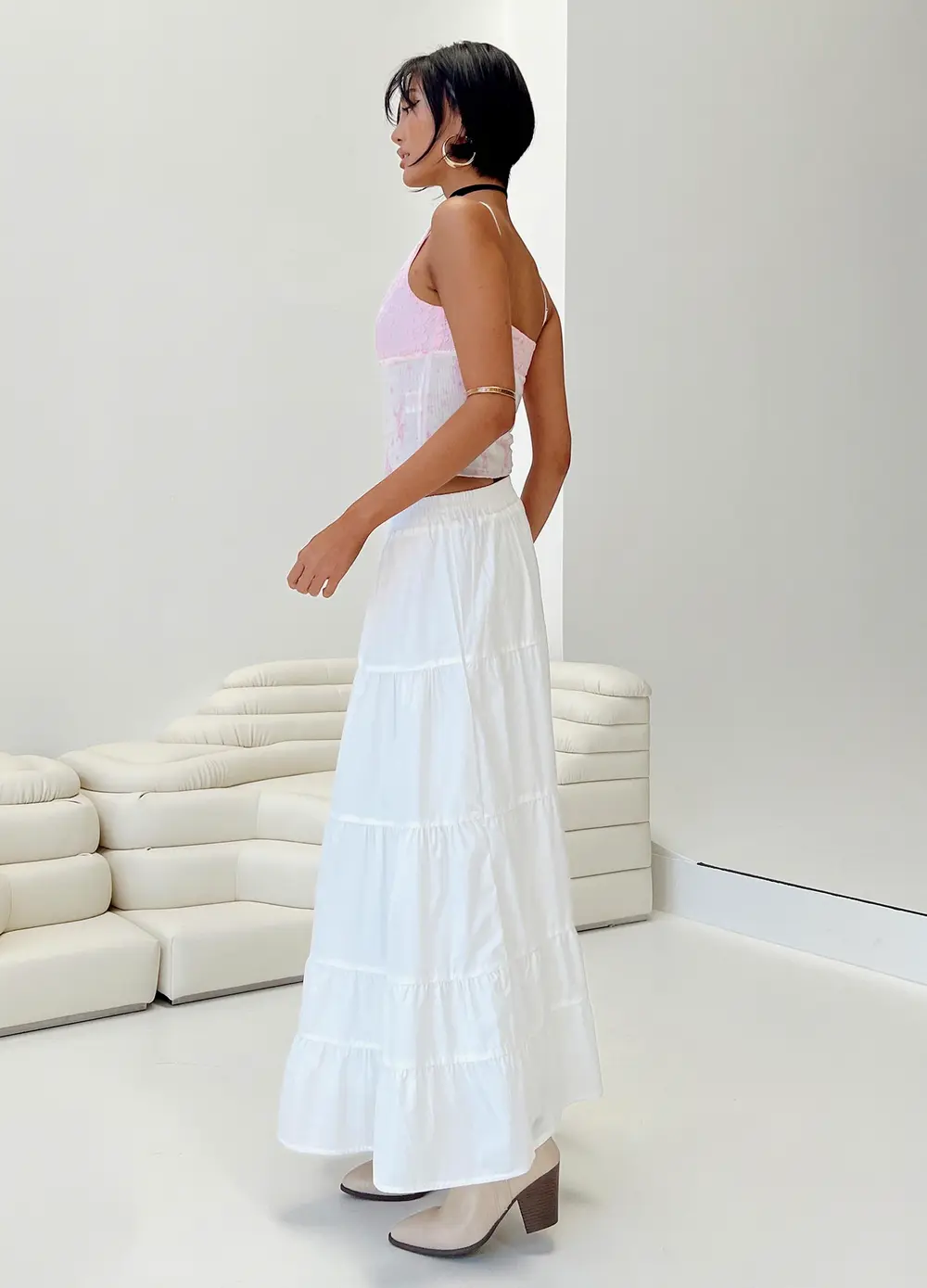 Garden Party Maxi Skirt White
