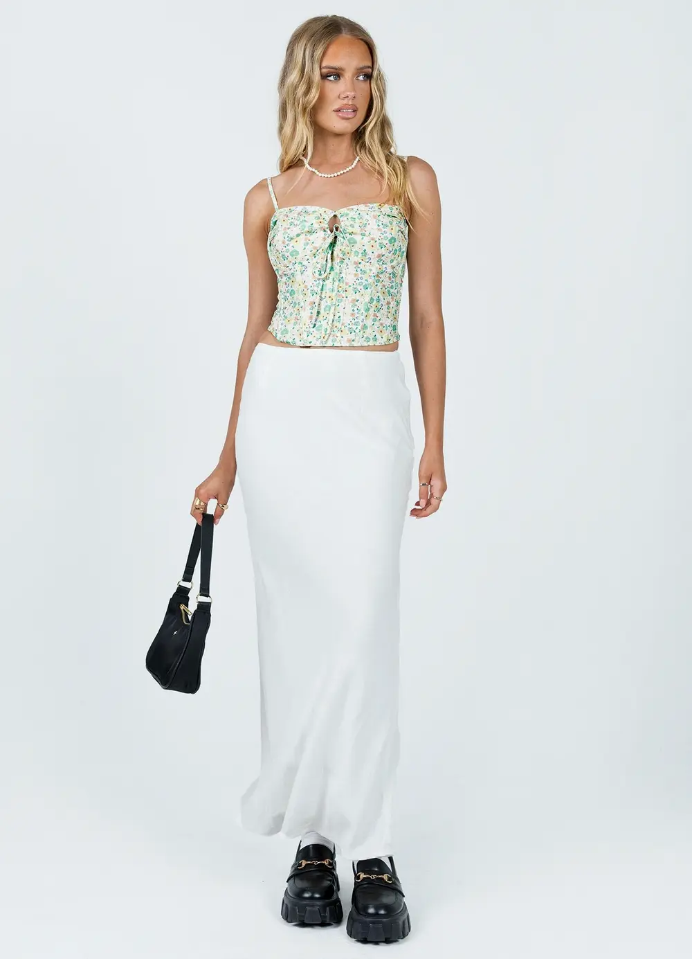 Jodie Maxi Skirt White