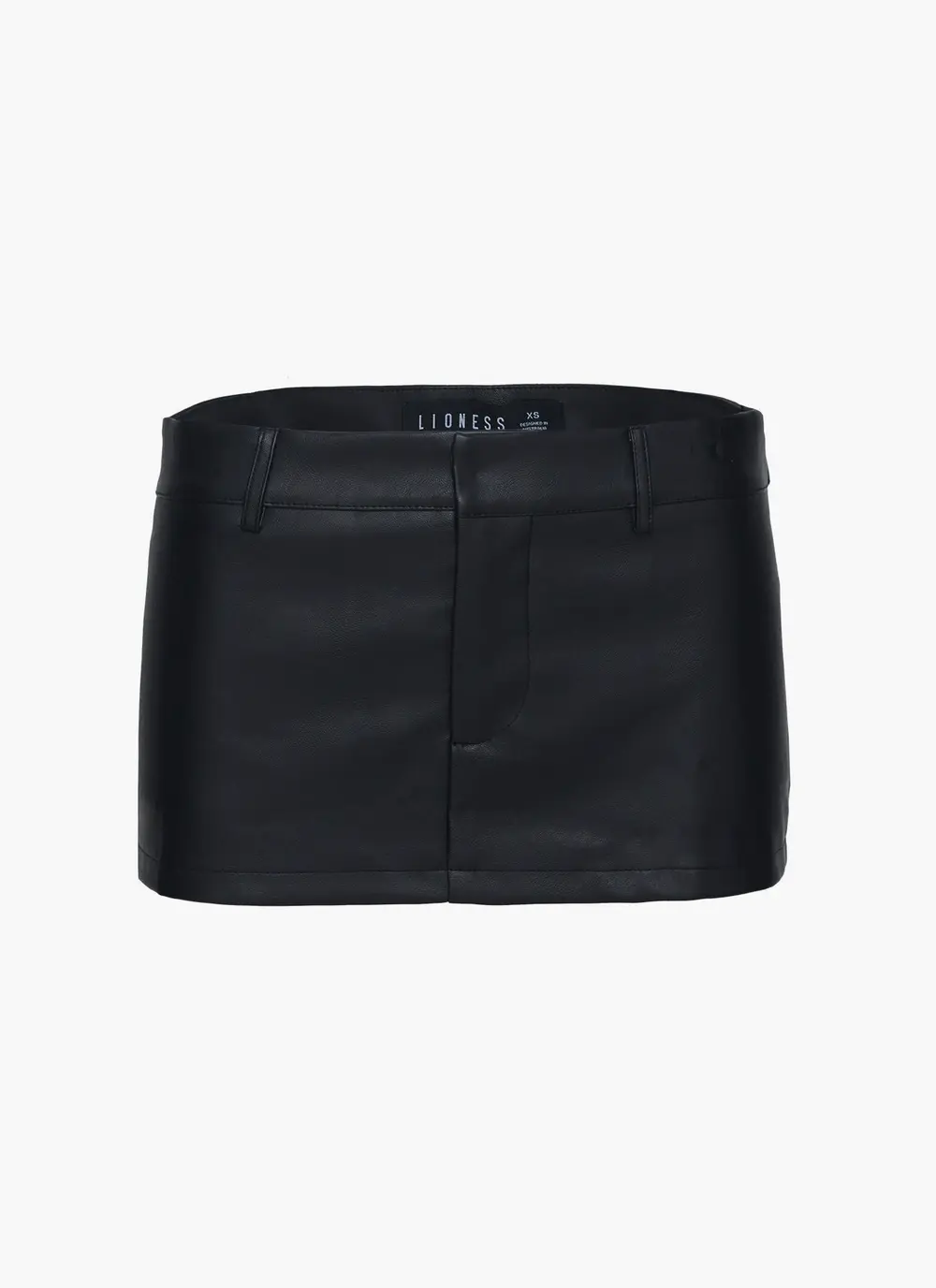 Rhode Faux Leather Mini Skort Onyx