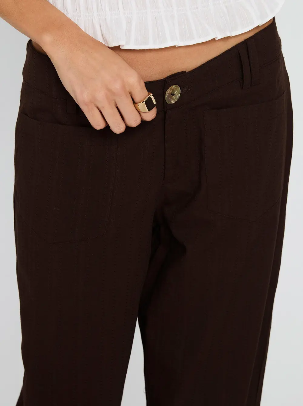 Vendi Low Rise Pant Chocolate