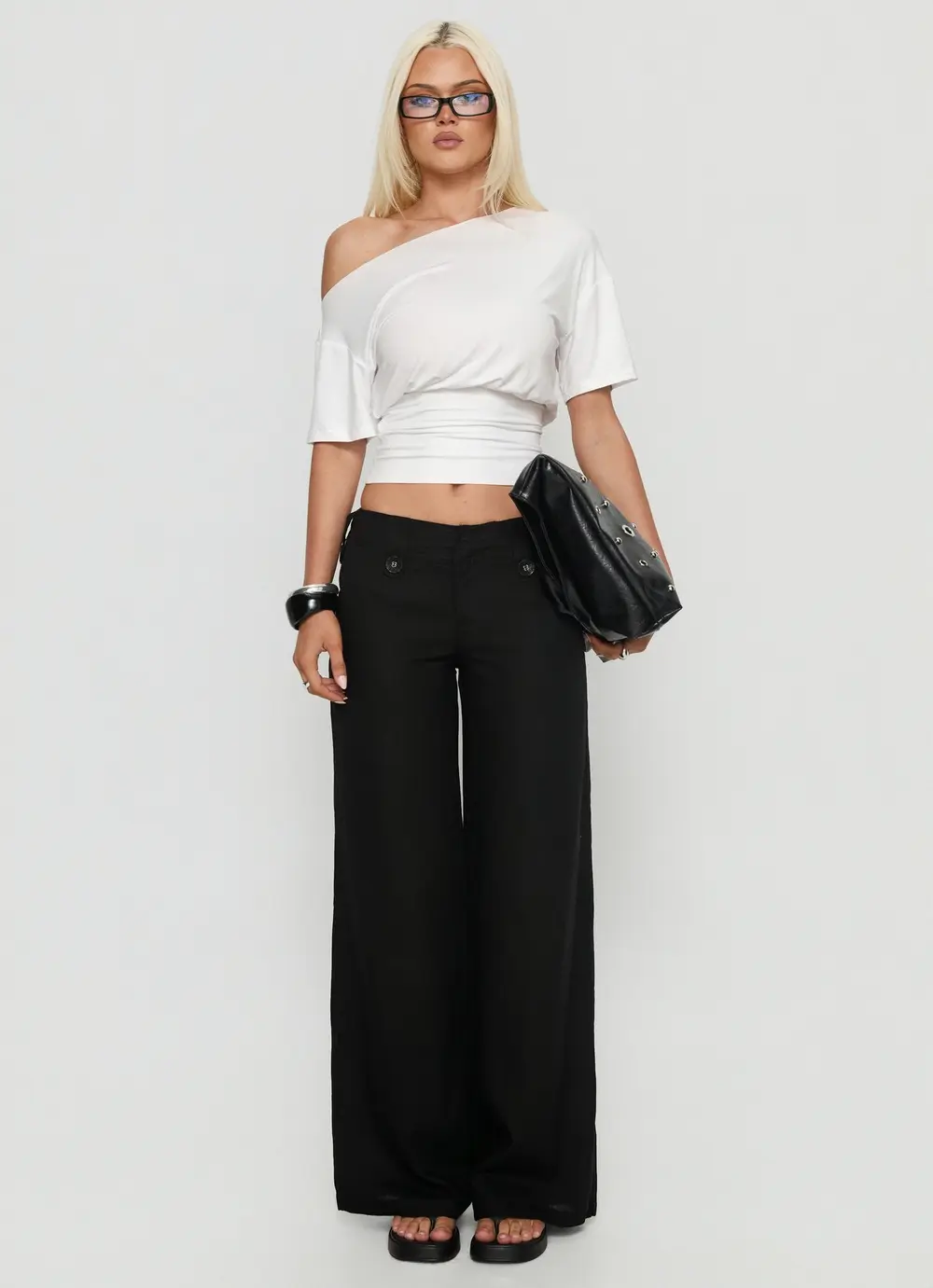 Pedra Wide Leg Pant Black
