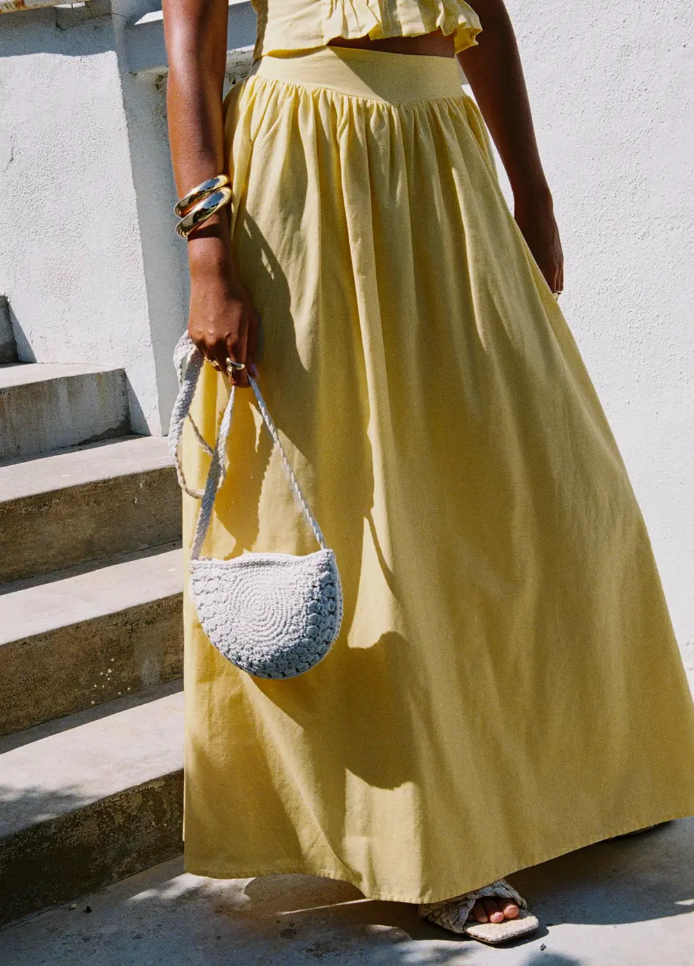 Valerio Maxi Skirt Yellow